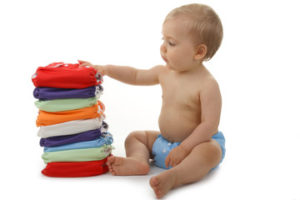 Reusable baby nappies with baby