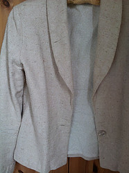 Jacket made from wild silk fabric