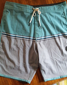 Swimming trunks made with 49% recycled plastic