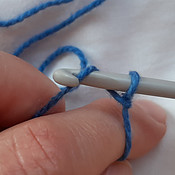 Thread over to form stitch