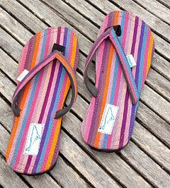 Whalethreads recycled rubber flip flops thongs