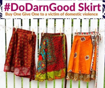 Darn Good Yarn upcycled sari skirt