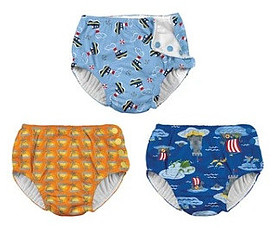 SunBusters Boy's Reusable Swim Diapers, Ocean Manta Ray, Small 