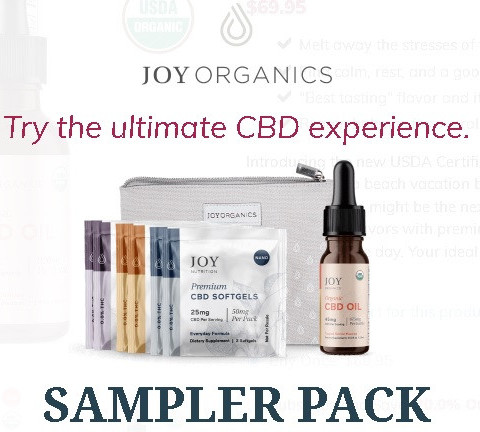sampler packs of what is CBD and what is it good for are available from Joy Organics