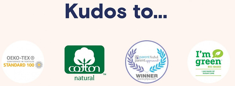 logos for Kudos cotton diapers for babies